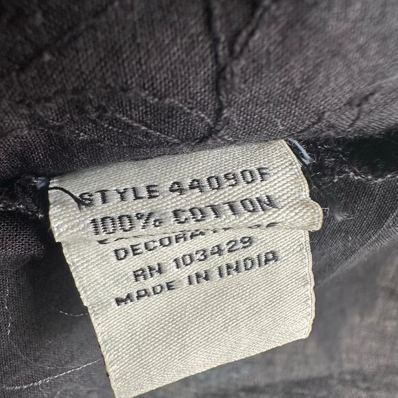 Caffe Marrakesh Embroidered Cotton Long Sleeve Top Black XL - Picture 9 of 11